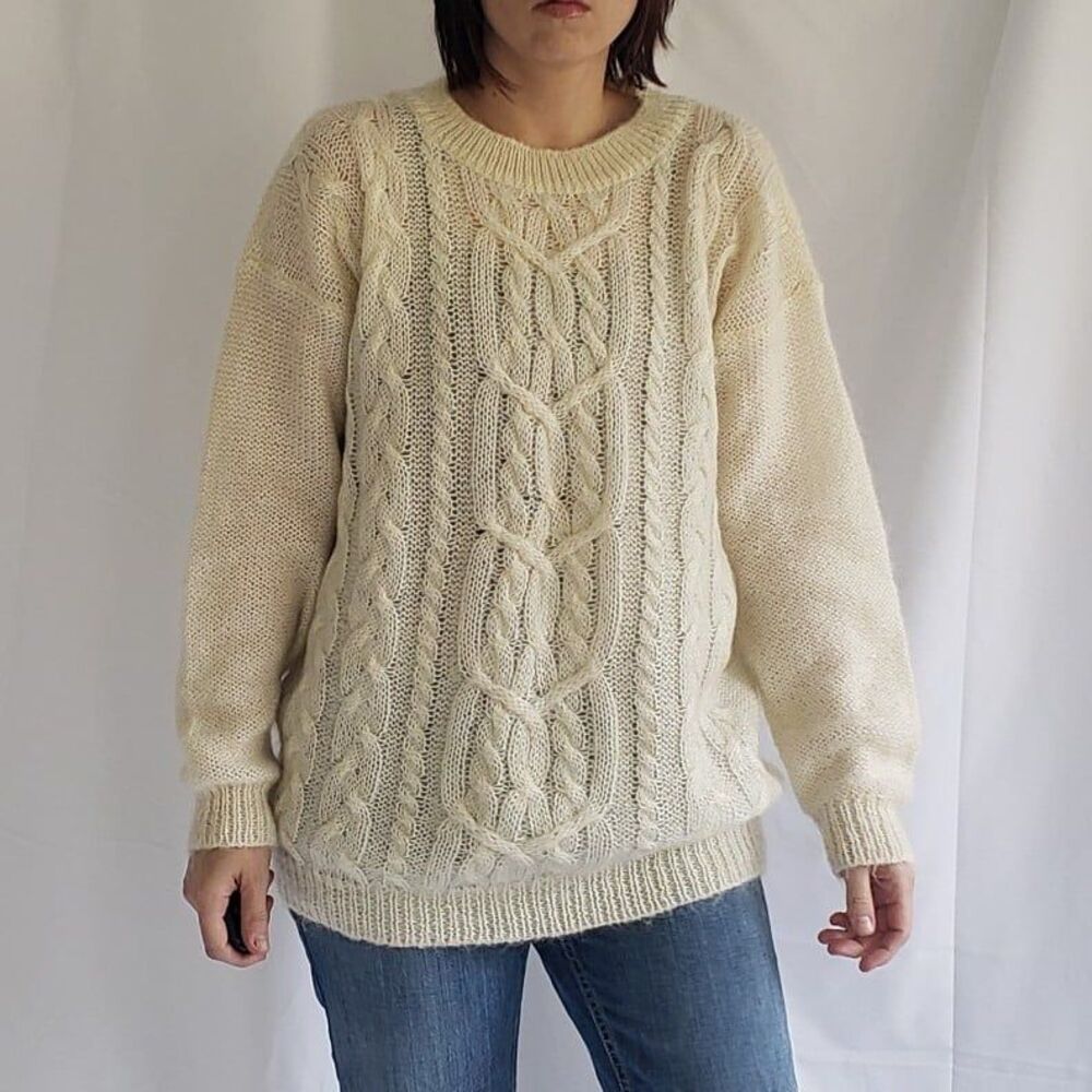 90s Cream‎ Mohair Sweater